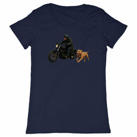 T-shirt Femme Classique : Esprit Biker et Pitbull - face_marine