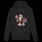 Sweat à capuche avec poches latérales - Père Noël à tête de mort - face_noir