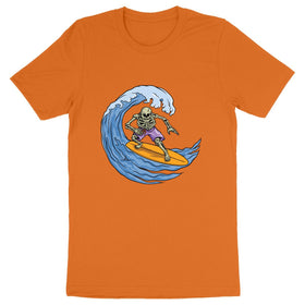 T-shirt Tete de mort Surfeur homme - face_orange