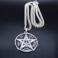 Collier Amulette Mystique en Acier