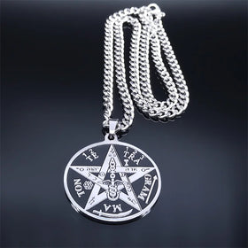 Collier Amulette Mystique en Acier