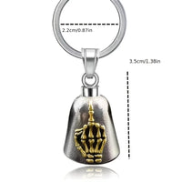 Clochette Crâne Doré Biker