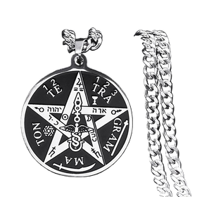 Collier Amulette Mystique en Acier