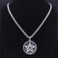 Collier Amulette Mystique en Acier
