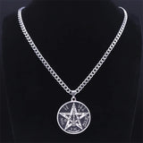 Collier Amulette Mystique en Acier