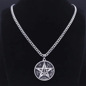 Collier Amulette Mystique en Acier