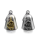 Clochette Crâne Doré Biker