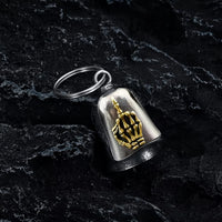 Clochette Crâne Doré Biker