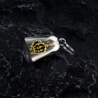 Clochette Crâne Doré Biker