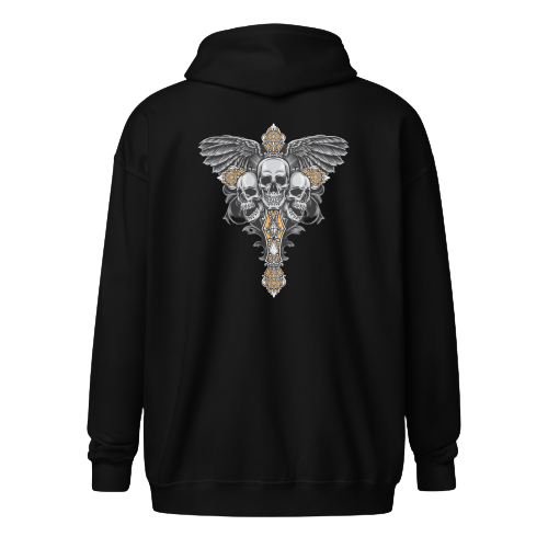 Hoodie à fermeture éclair Crane Croix