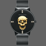 Montre skull classe - Tout noir - montre