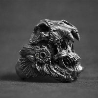 Bague crane loup garou