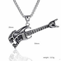 Pendentif guitare Hard Rock - Necklace - Pendentif
