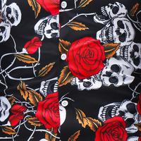 Chemise skull à fleurs