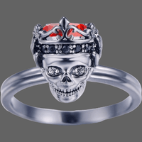 Alliance en argent King Skull