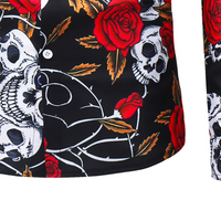 Chemise skull à fleurs