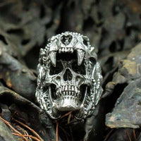 Bague crane loup garou