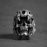 Bague crane loup garou