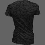 T-shirt tête de mort rouge pour femme - T-shirt