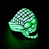 Bague fluorescente tête de mort