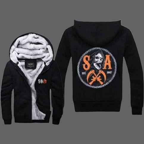 Sweat à capuche Tête de mort SOA - S - Sweat