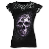 T-shirt dentelle crane