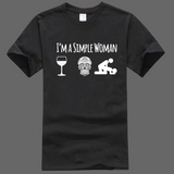 T-shirt I’m a simple woman - Noir / XXXL - T-shirt