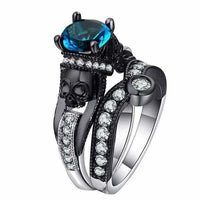 Bague tête de mort Zirconium Femme