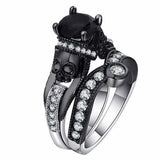 Bague tête de mort Zirconium Femme