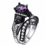 Bague tête de mort Zirconium Femme