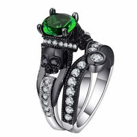 Bague tête de mort Zirconium Femme