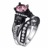 Bague tête de mort Zirconium Femme