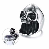 Bague tête de mort ouvre bouteille !! pour homme