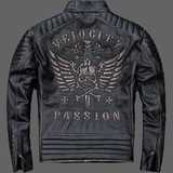 Blouson cuir tête de mort - blouson