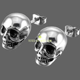 Boucles d’oreille tête de mort crane - Boucle d oreille