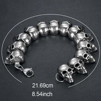 Bracelet skull en acier - Bracelet