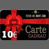 Carte cadeau Têtes de mort - 10,00 € - carte cadeau
