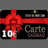 Carte cadeau Têtes de mort - 10,00 € - carte cadeau