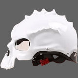 Casque moto vintage tete de mort - Blanc / 55-56cm - Casque