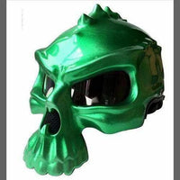 Casque moto vintage tete de mort - Vert / 55-56cm - Casque