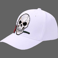 Casquette Skull Rose - Blanc / 56-60cm - Casquette