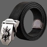 Ceinture en toile Crane noire - Noir / 100cm - Ceinture