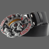 Ceinture Tête de mort homme King - Noir / 125cm - Ceinture