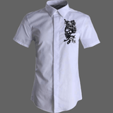 Chemise tête de mort - Blanc / 4XL - Chemise