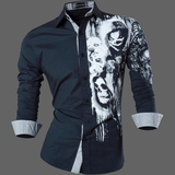 Chemise Tête de mort Joker - Bleu marine / L - Chemise