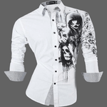 Chemise Tête de mort Joker - Blanc / L - Chemise
