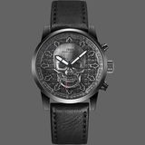 Coffret montre bracelet Tête de mort luxe - Noir - montre