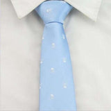 Cravate tête de mort bleu ciel - Cravate