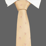 Cravate tête de mort champagne - Cravate