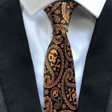 Cravate tête de mort design homme - Doree - Cravate